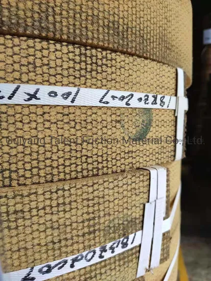 Asbestos Free Woven Brass Resined Brake Lining Used on Winch and Windlass, Hoist, Crane, Winder, Drilling and Workover Rigs, Agricultural Vehicle, Elevator