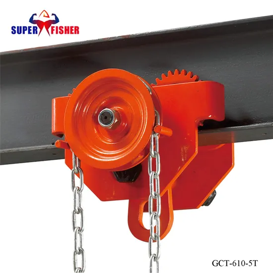 Durable 5 Ton Lifting Push Plain Manual Trolley for Industrial Use Chain Hoist
