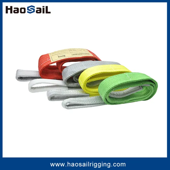 Polyester Four Layers Safety Factor 7: 1 Flat Webbing Sling