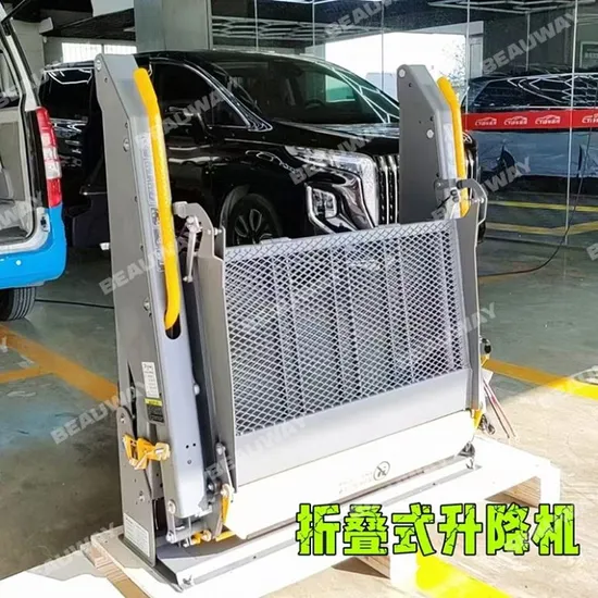 Compact Hydraulic Wheelchair Lift for Minibus with Durable Double Cylinder Steel Frame