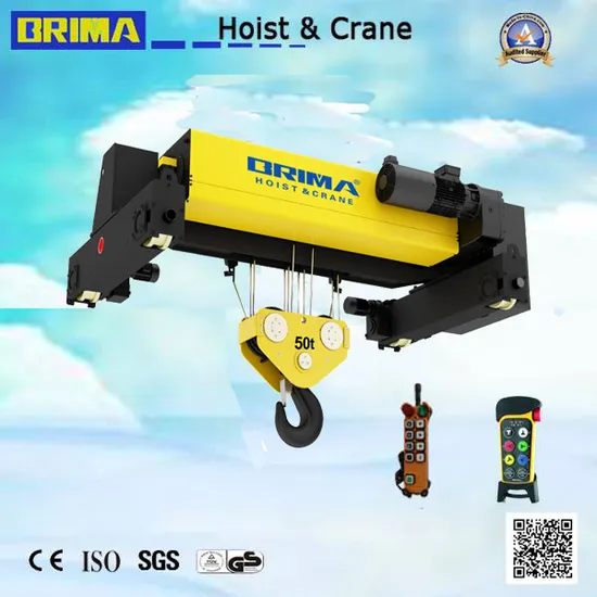 Brima 6.3t 15m Lifting European Double Girder Electric Wire Rope Hoist