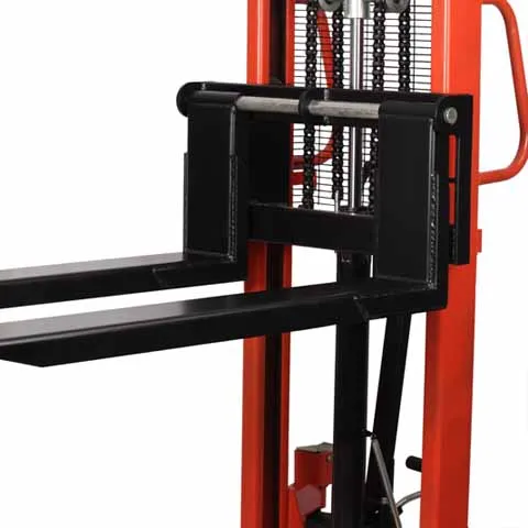 Double Mast Fixed Fork Manual Forklift Pallet Stacker