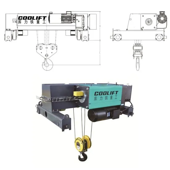 Cwh-5t-H9m 1.0/6.1 Kw Double Beam Lift Winch Mini Electric Wire Rope Hoist
