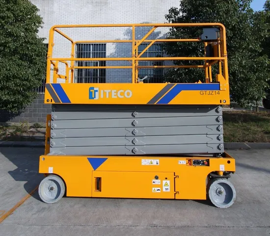 Gtjz Series 6-16m Lifting Height 320kg Cpacity Hydraulic Lifter Mini Man Lift Self-Propelled Scissor Lift with CE