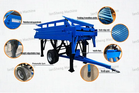 Lanshng 10 Ton 15ton Adjustable Container Load Ramp for Warehouse From China 10 Ton 15ton Adjustable Container Load Ramp for Warehouse From China Lanshng