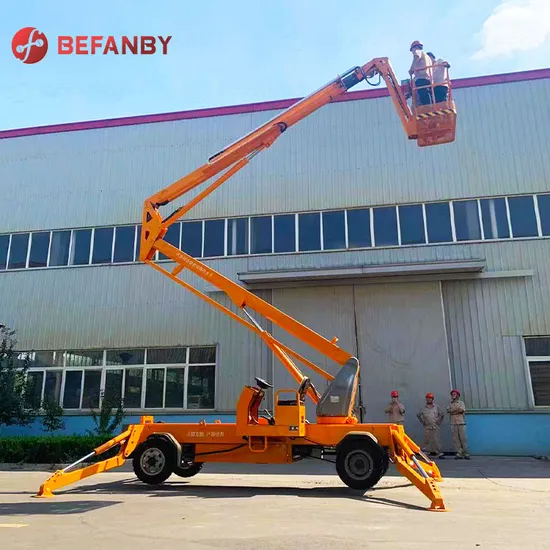 Steel Structure 4-22m Portable Cleaning Window Crank-Arm Lifting Platform