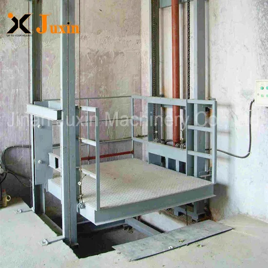 Outdoor and Indoor Lead Rail Freight Elevator Hydraulic Warehouse Cargo Lift Price