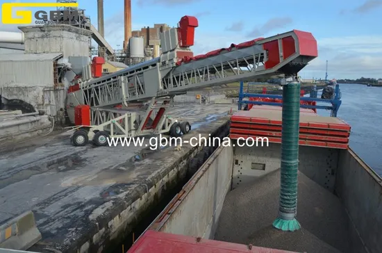 Shiploader System with Material Feeder Used for Panamax Vessel for Bulk Cargo