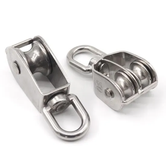 Pulley System Lifting Gym Equipment Double 304 Stainless Steel Pulley Wheel Chain Pulley Block