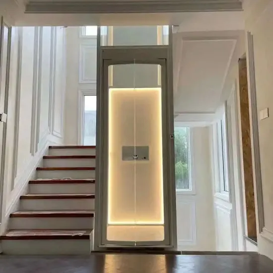 Residential Home Elevator Safety Lift Panoramic Glass Large Capacity Titanium Stainless Steel