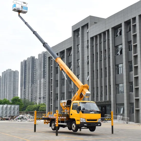 23m 28m 32m China Factory Aerial Lift Truck Supplier Hydraulic Elevating Platform Aerial Work Man Lift with Basket