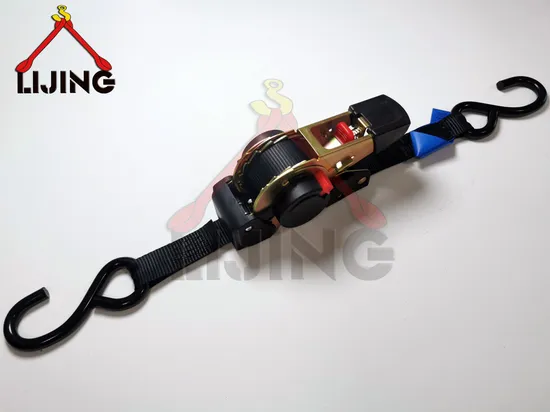Auto Retractable Ratchet Tie Down with S Hook