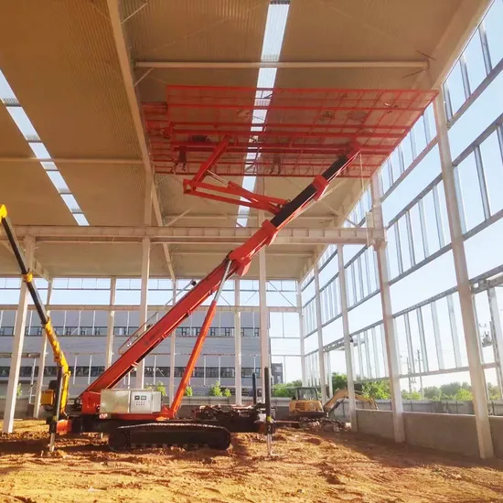 Crawler Reverse Ceiling Aerial Work Platform Is Suitable for Light Steel Plant