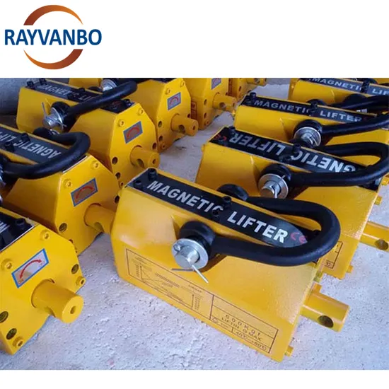 1 Ton 1000kg 2000kg Pml 6 Industrial Permanent Lifting Manhole Magnet Device Tool Manual Magnetic Lifter with Release for Cranes Metal Steel Plate Sheet