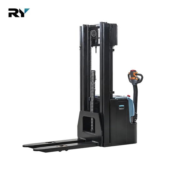 Royal Full Electric Hydraulic Forklift Reach Walking Type Electric Pallet Stacker
