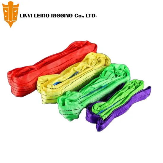 High-Tenacity 100% Polyester Woven Webbing Belt Endless Round Sling for Port Lifting Cargos