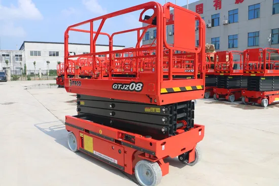 Battery-Driven Scissor Lift Man Lift Manlift Cherry Picker Boom Lift Vertical Mast Lift Unit with Non-Marking Tires