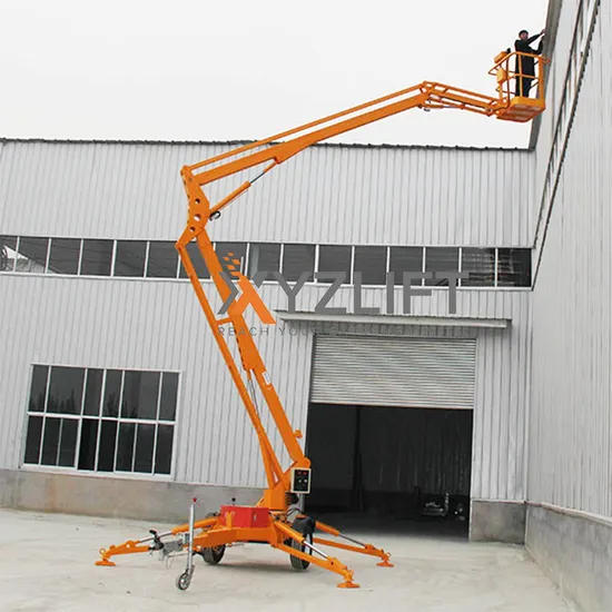 CE Certified Trailer Mounted Boom Lift Cherry Picker Towable Boom Lift