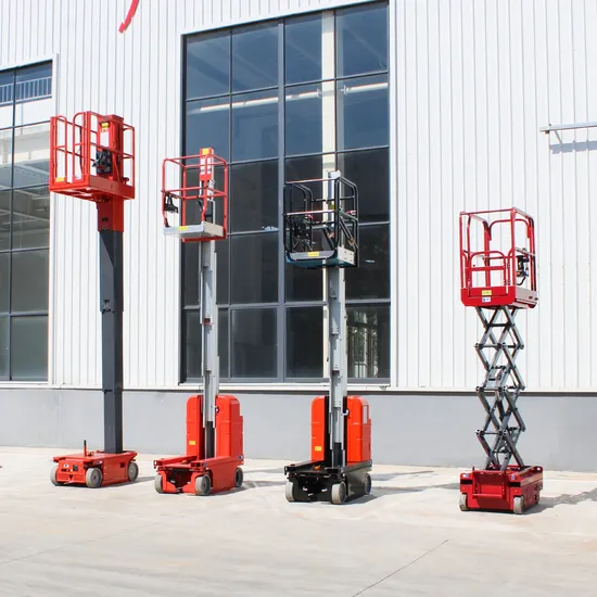 6 M Self-Propelled Vertical Lift Single Aluminum Mast Aerial Working Platform