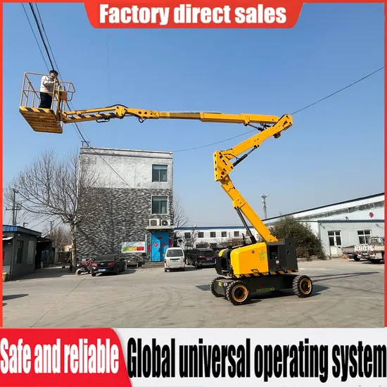 Hydraulic Mobile Boom Lift Curved Arm Electric Self Propelled Articulated Boom Lift