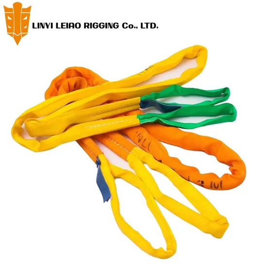 High-Tenacity 100% Polyester Round Lifting Belt Sling for Industrial Lifting Objects