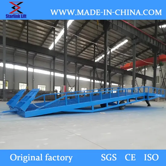 6t High Quality Electrical Loading Dock Leveler Mobile Yard Ramp