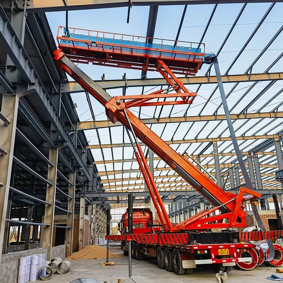 Industrial Truck-Mounted Hydraulic Lift Aerial Equipment with Height Display