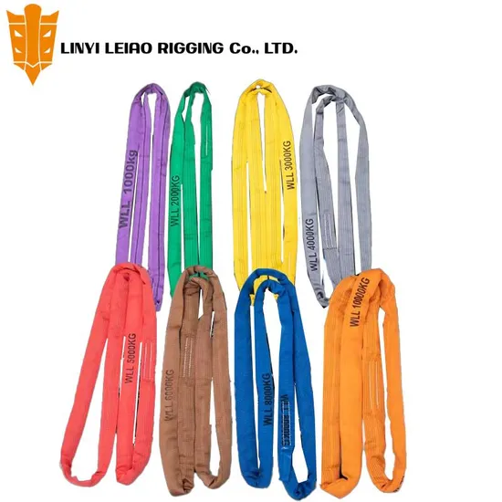 Made in China Polyester Woven Round Sling Flat Lifting Webbing Straps Long-Performance-Life