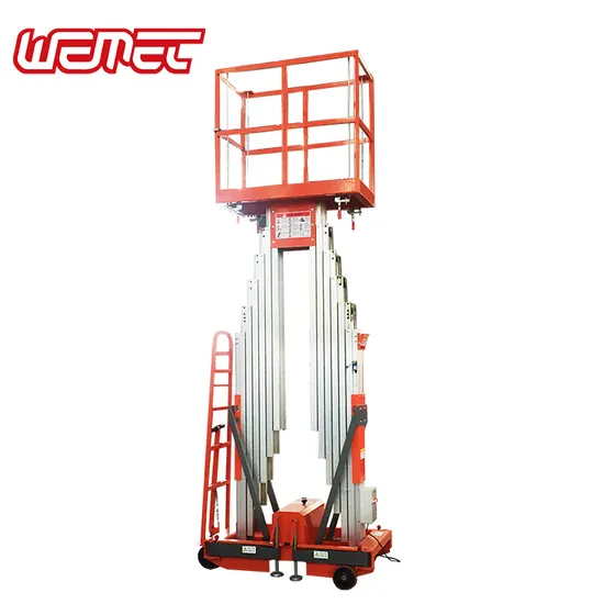 4m 6m 8m 10m 12m 14m Mobile Type Aluminum Alloy Hydraulic Single Mast One Man Aerial Work Platform Lift