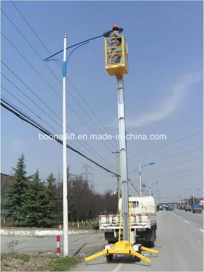 6-10 M Vertical Single Mast Aluminum Lift Aerial Working Lift Platform
