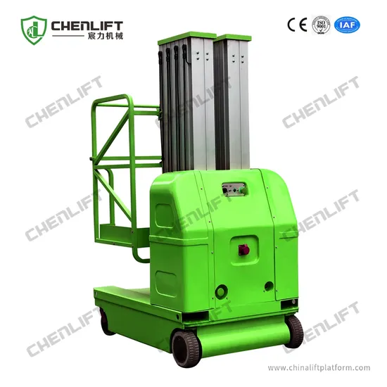 7.5m Platform Height Double Mast Self Proplled Aerial Work Platform with Swivel Wheel