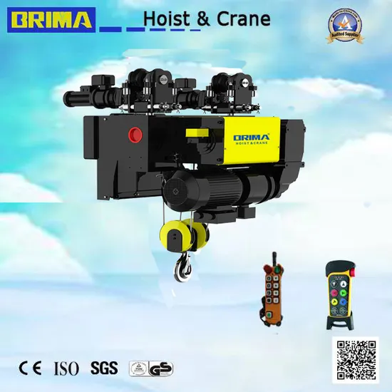 12.5ton 15m Bmg European Single Girder Electric Wire Rope Hoist