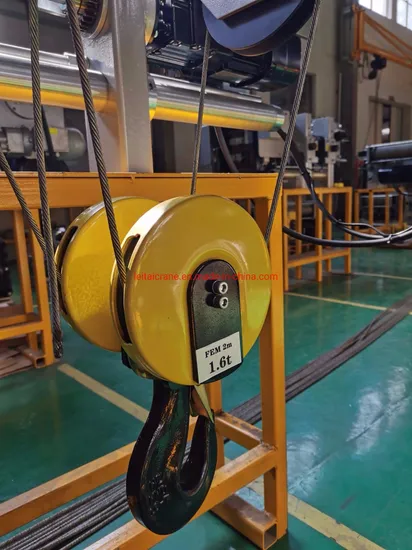 6.3ton 6m/9m/12m Single Girder Electric Lha Low Headroom Wire Rope Hoist for Overhead/Gantry Crane