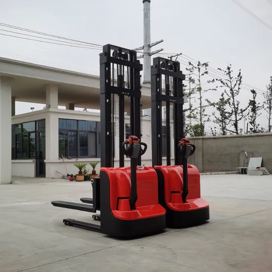 New Transport Parts 1 Ton 1.6m Electric Pallet Stacker Semi Electric Stacker