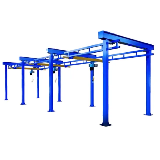 Billions Brand 500kg to 5 Ton Suspension Overhead Crane with M5 Electric Chain Hoist for Building Material Shops and 1000kg Capacity Crane