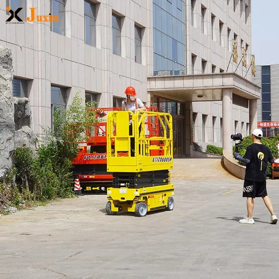 4m 6m Hydraulic Electric Areial Elavator Scissor Lift Mini Self Propelled Scissor Lift