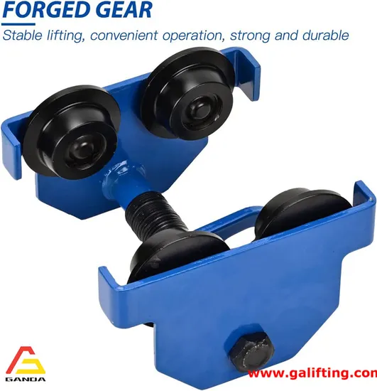 Industrial Hand Push Trolley Manual Plain Trolley for Hoist