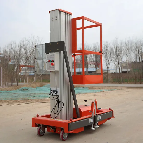 2024 Cheap Shandong Factory 8-16m Double Mast Aluminium Lift Electric Manlift Hydraulic Lifting Table