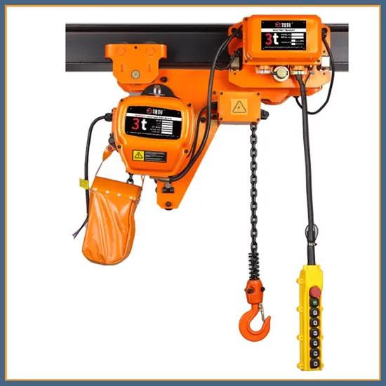 Xiongshi High Quality 3t Low Headroom Type Electric Chain Hoist with Trolley