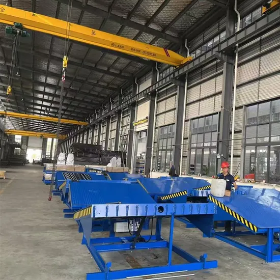 Innovative Design Electric Stationary Dock Leveler Double 5° Arch Bridge Type Fixted Logistics Edge Dock Leveler