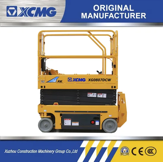 XCMG Manufacturer Table Lift Xg0807dcw China Used 8m Electric Motorcycle Scissor Lift