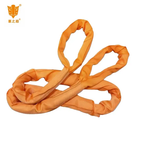 100% Polyester Round Lifting Strap Webbing Sling Handling of Building Materials