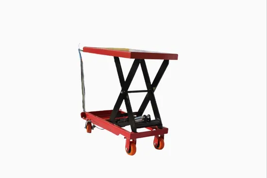 Customizable Height Manual Lift Table with Wheels Hand Hydraulic Scissor Lift Table