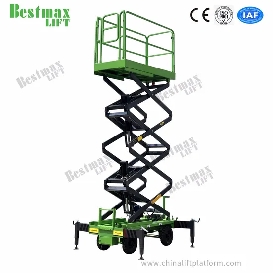 Mk600 Manual Pushing Scissor Lift with 6m Platform Height