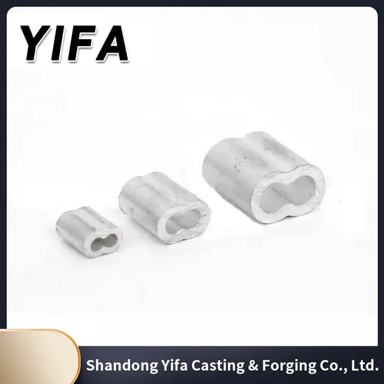 DIN 3093 Single Ferrule Wire Rope Oval Aluminum Sleeves Us Type Oval Sleeve for Wire Rope Cable