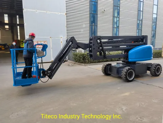 Man Lift Telescopic Folding Arm Lift Mobile Trailer Model Articulated Cherry Picker 14m 16m 18m 20m 22m Electric Lifting Equipment Self-Propelled Cherry Picker