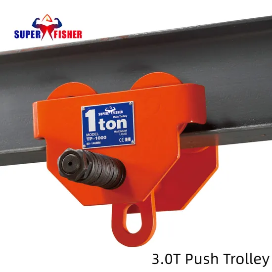Reliable 3t Lifting Trolley with Manual Push Capability Tp Series
