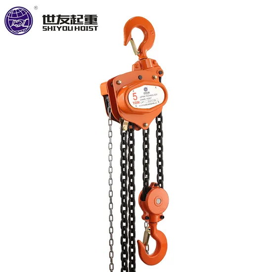 1t to 100t Shiyou Brand Europen Type Manual Chain Hoist and Hand Chain Pulley Block 2tonne X 6mtr Chain Block