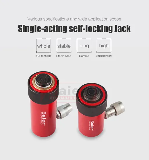 Single Acting Hollow Hydraulic Jack with Self- Locking Function Cll