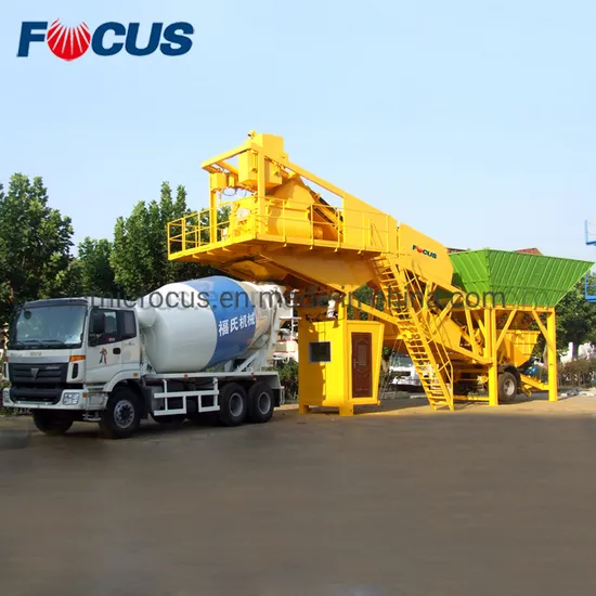 Yhzs75 75m3/H High Efficiency Concrete Mobile Batching Plant Price